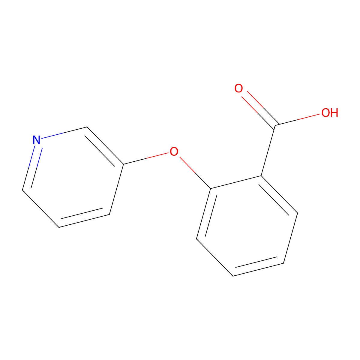 Benzoic acid, 2-(3-pyridinyloxy)- molecular structure, CAS 1094325-06-0