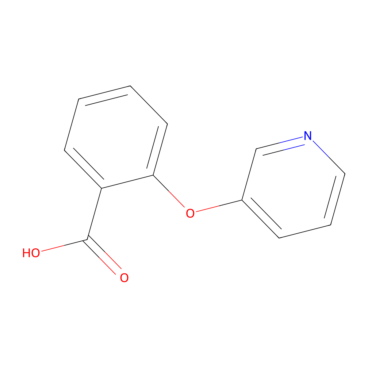 Benzoic acid, 2-(3-pyridinyloxy)- molecular structure, CAS 1094325-06-0