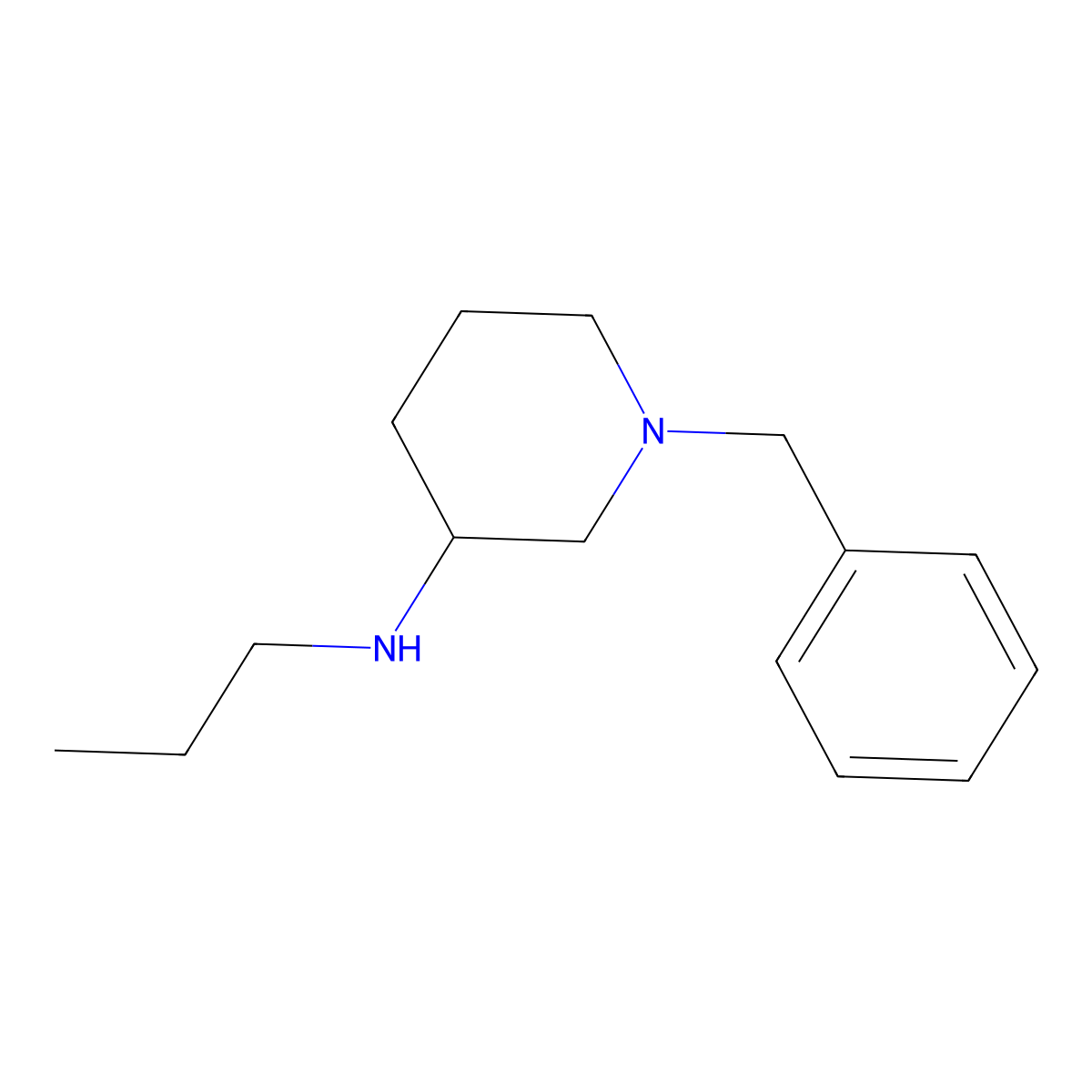1-benzyl-N-propylpiperidin-3-amine molecular structure, CAS 1094325-69-5
