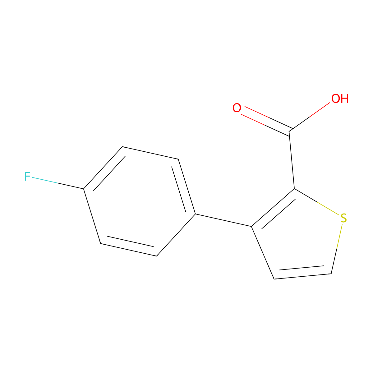 3-(4-Fluorophenyl)thiophene-2-carboxylic acid molecular structure, CAS 1094325-89-9