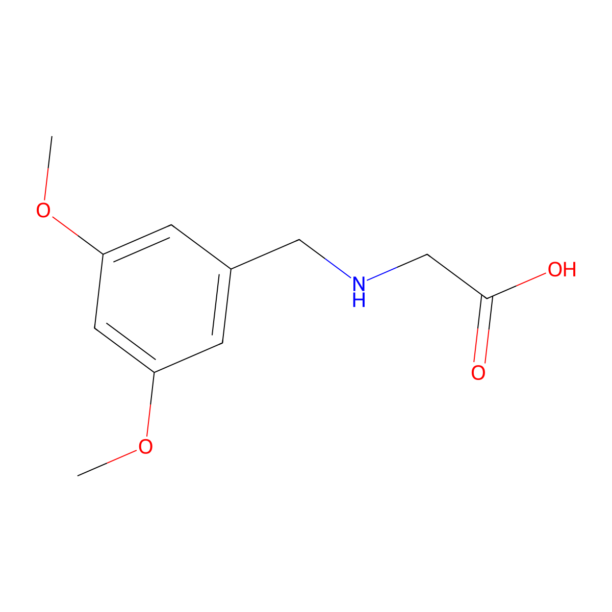 2-{[(3,5-Dimethoxyphenyl)methyl]amino}acetic acid molecular structure, CAS 1094329-10-8