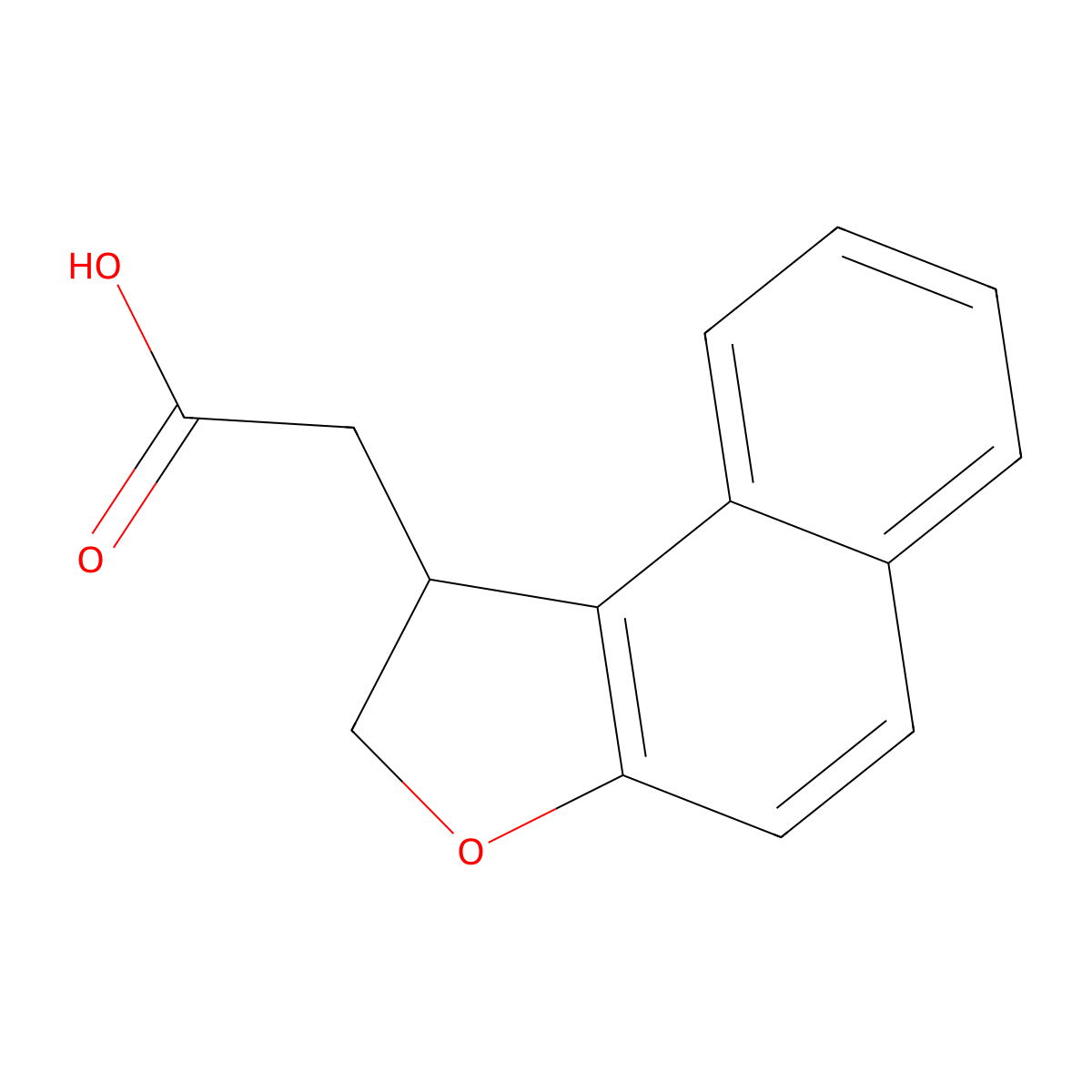 1,2-Dihydronaphtho[2,1-b]furan-1-acetic acid molecular structure, CAS 109433-26-3