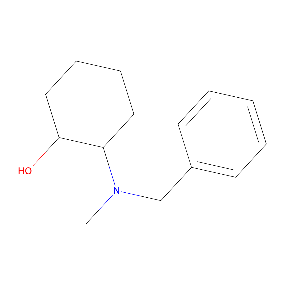 (1R,2R)-2-[benzyl(methyl)amino]cyclohexan-1-ol molecular structure, CAS 109433-73-0