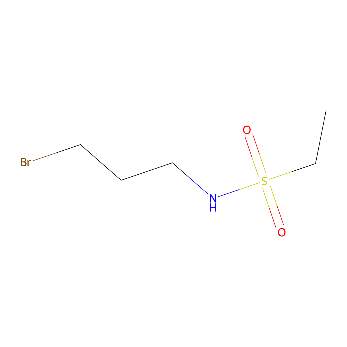 N-(3-bromopropyl)ethane-1-sulfonamide molecular structure, CAS 1094331-66-4