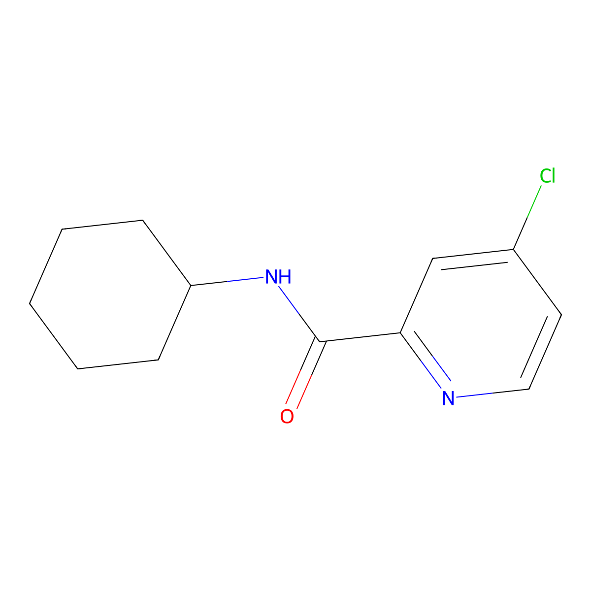 4-Chloro-N-cyclohexylpyridine-2-carboxamide molecular structure, CAS 1094332-66-7