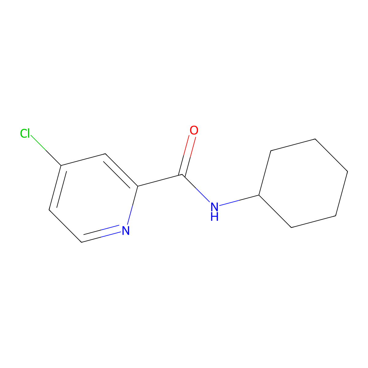 4-Chloro-N-cyclohexylpyridine-2-carboxamide molecular structure, CAS 1094332-66-7