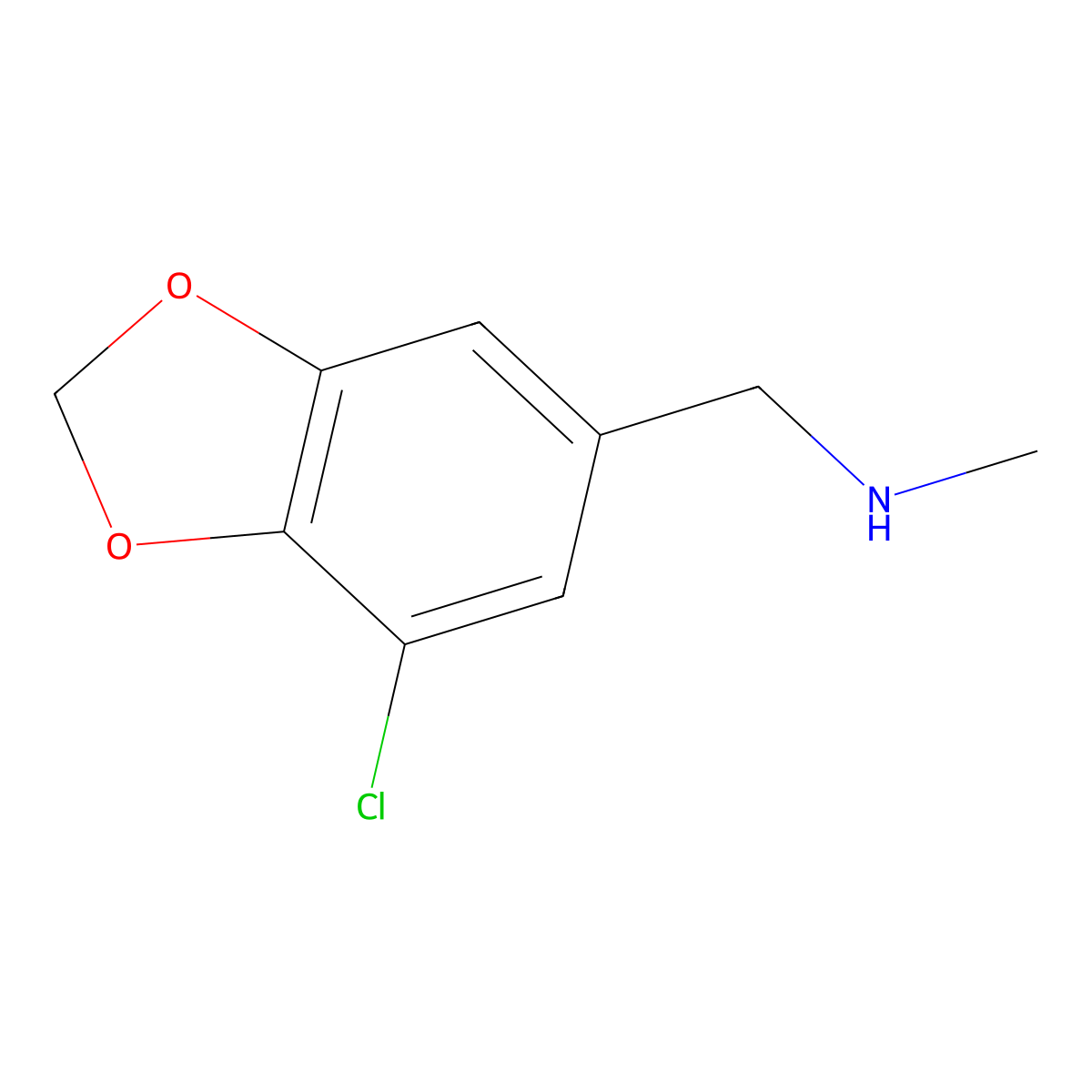 [(7-Chloro-1,3-dioxaindan-5-yl)methyl](methyl)amine molecular structure, CAS 1094333-21-7