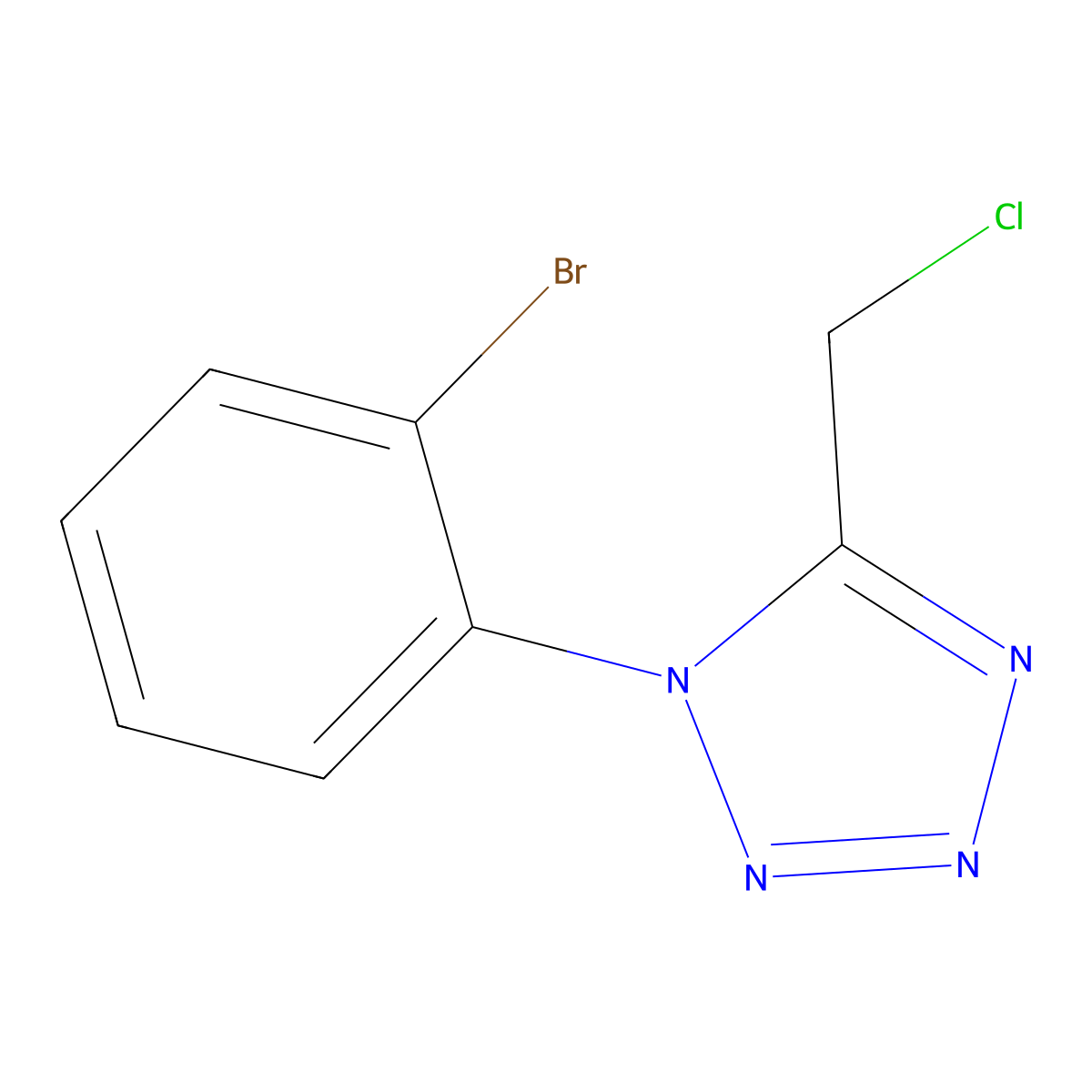 1-(2-bromophenyl)-5-(chloromethyl)-1H-1,2,3,4-tetrazole molecular structure, CAS 1094333-70-6