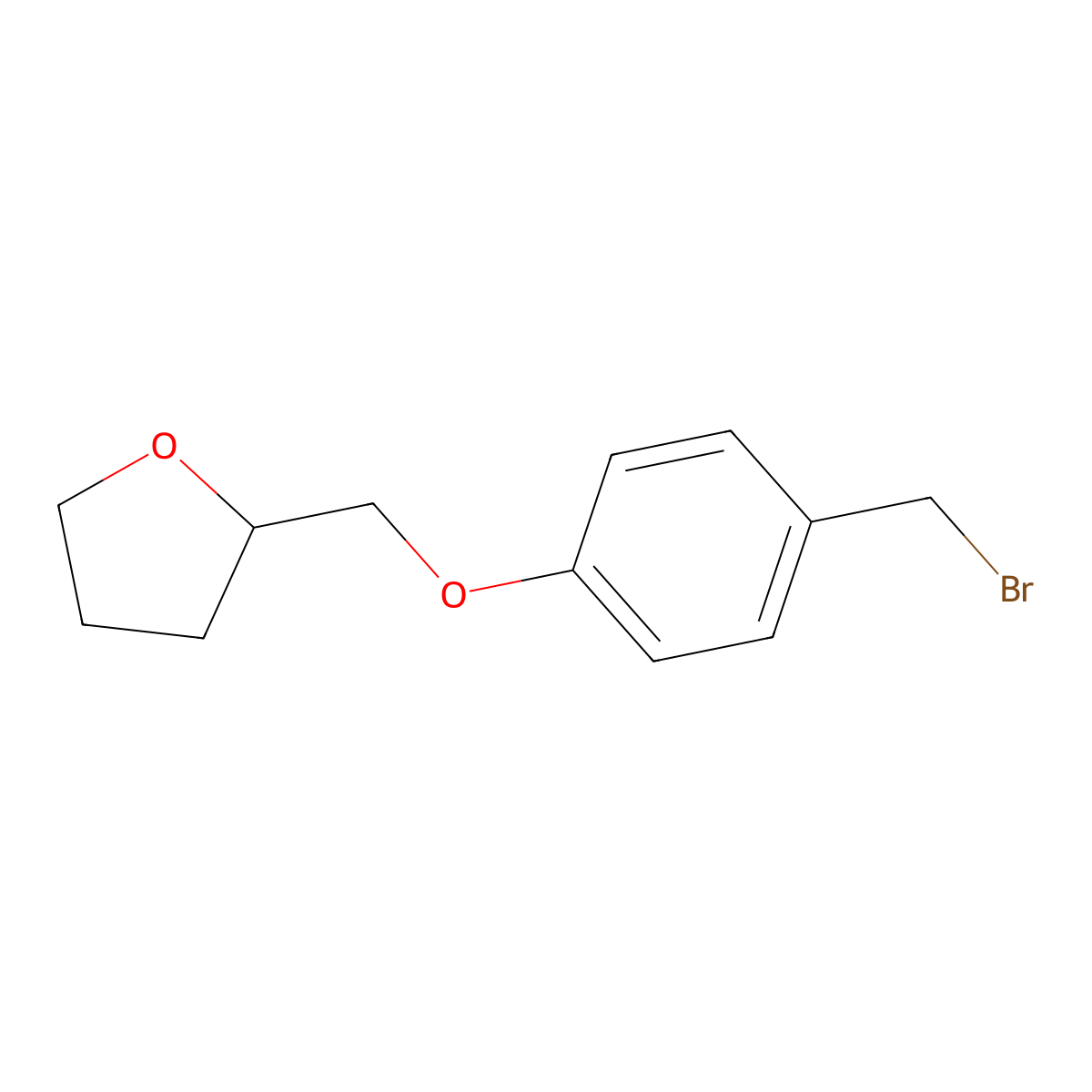 2-{[4-(Bromomethyl)phenoxy]methyl}oxolane molecular structure, CAS 1094335-80-4