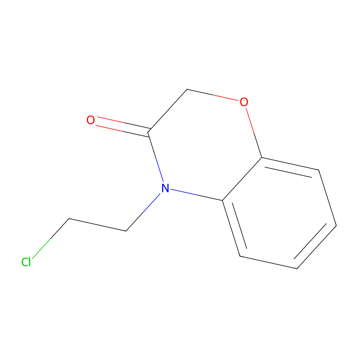 4-(2-chloroethyl)-3,4-dihydro-2H-1,4-benzoxazin-3-one molecular structure, CAS 1094336-63-6