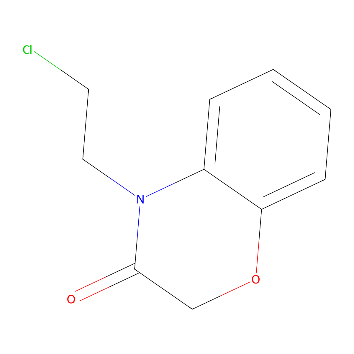 4-(2-chloroethyl)-3,4-dihydro-2H-1,4-benzoxazin-3-one molecular structure, CAS 1094336-63-6