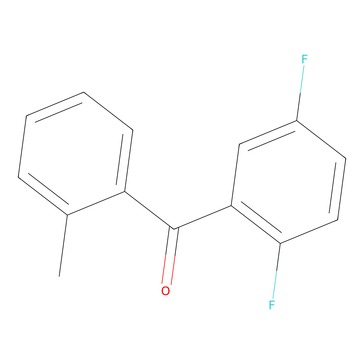 Methanone, (2,5-difluorophenyl)(2-methylphenyl)- molecular structure, CAS 1094338-34-7