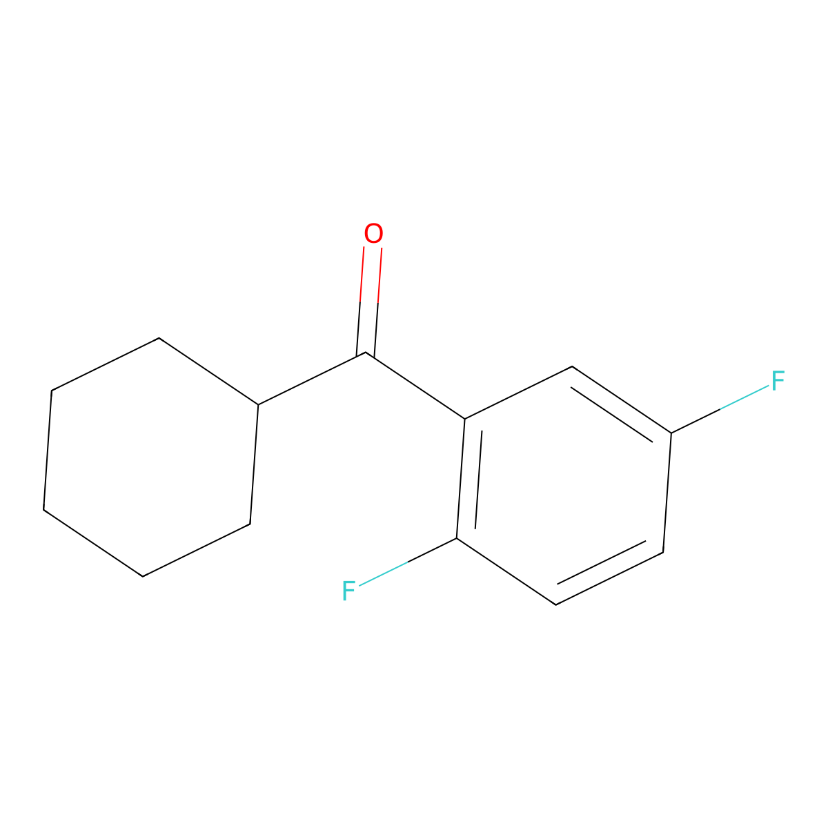 2,5-Difluorophenyl cyclohexyl ketone molecular structure, CAS 1094338-35-8