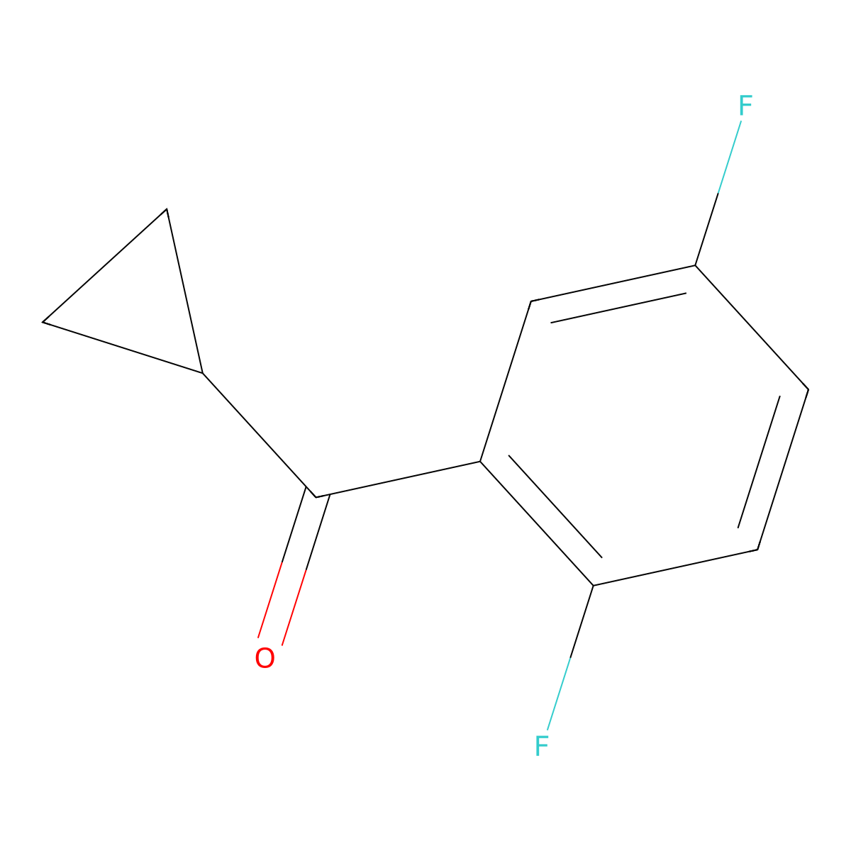 Cyclopropyl(2,5-difluorophenyl)methanone molecular structure, CAS 1094338-36-9