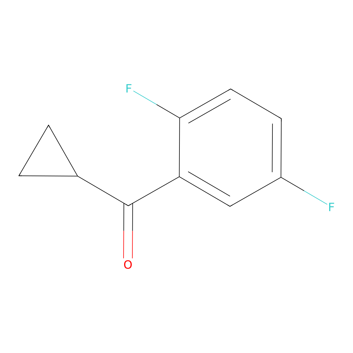 Cyclopropyl(2,5-difluorophenyl)methanone molecular structure, CAS 1094338-36-9
