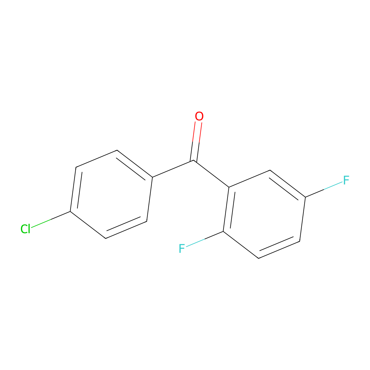 (4-Chlorophenyl)(2,5-difluorophenyl)methanone molecular structure, CAS 1094338-37-0