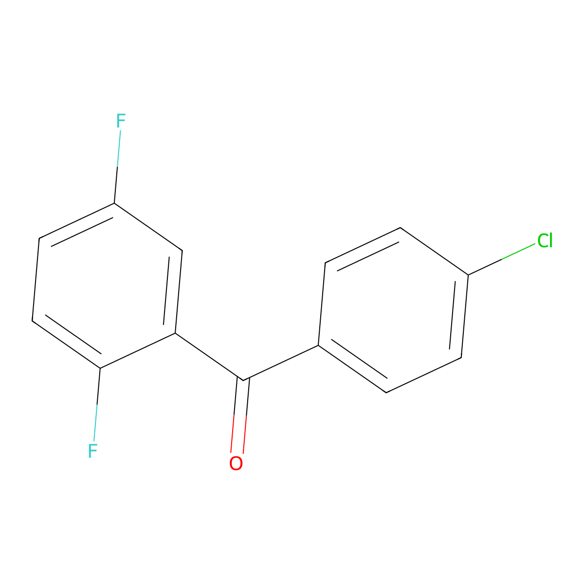 (4-Chlorophenyl)(2,5-difluorophenyl)methanone molecular structure, CAS 1094338-37-0
