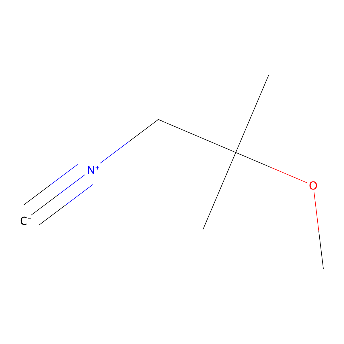 2-Methoxyisobutyl isonitrile molecular structure, CAS 109434-22-2