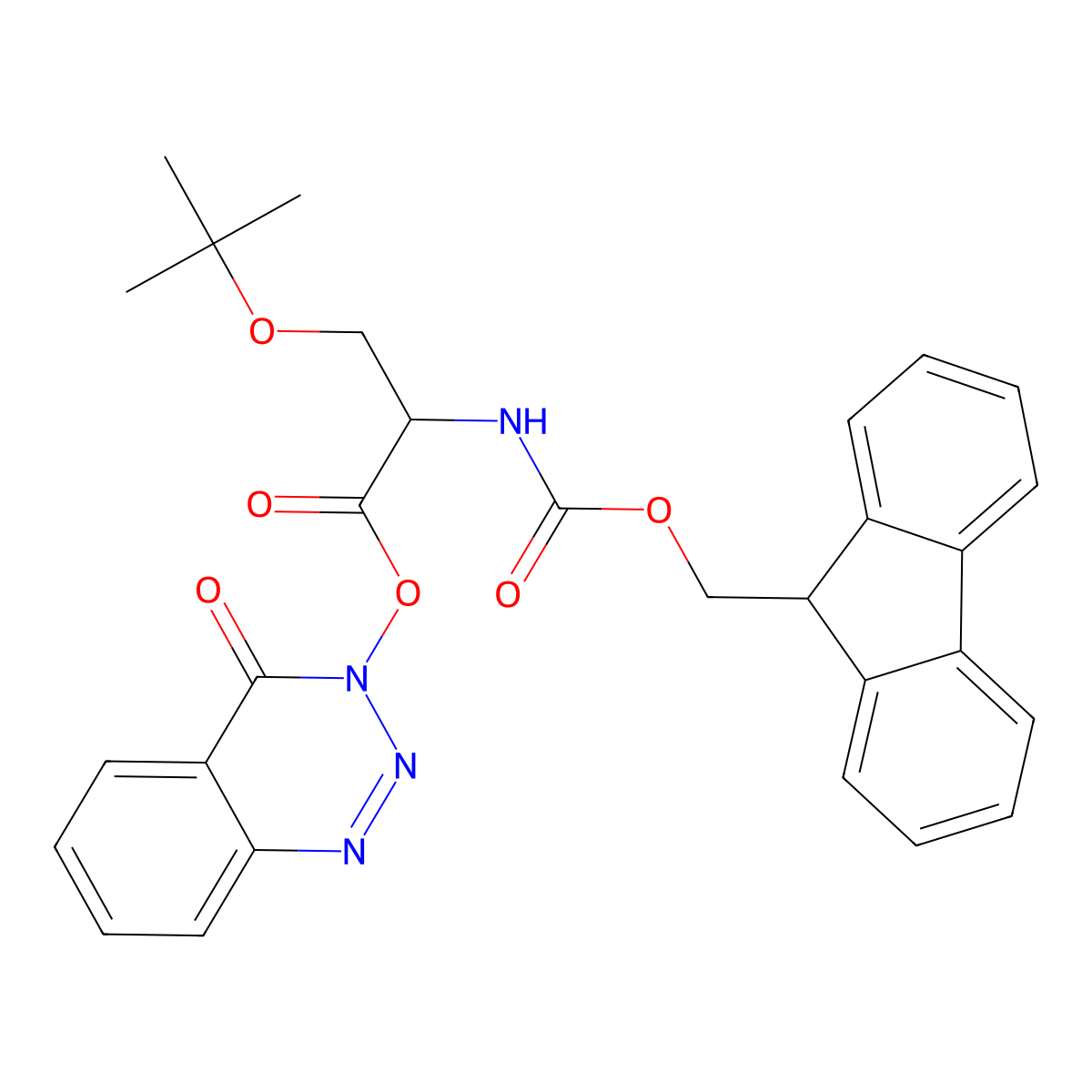 Fmoc-Ser(tBu)-ODhbt molecular structure, CAS 109434-27-7