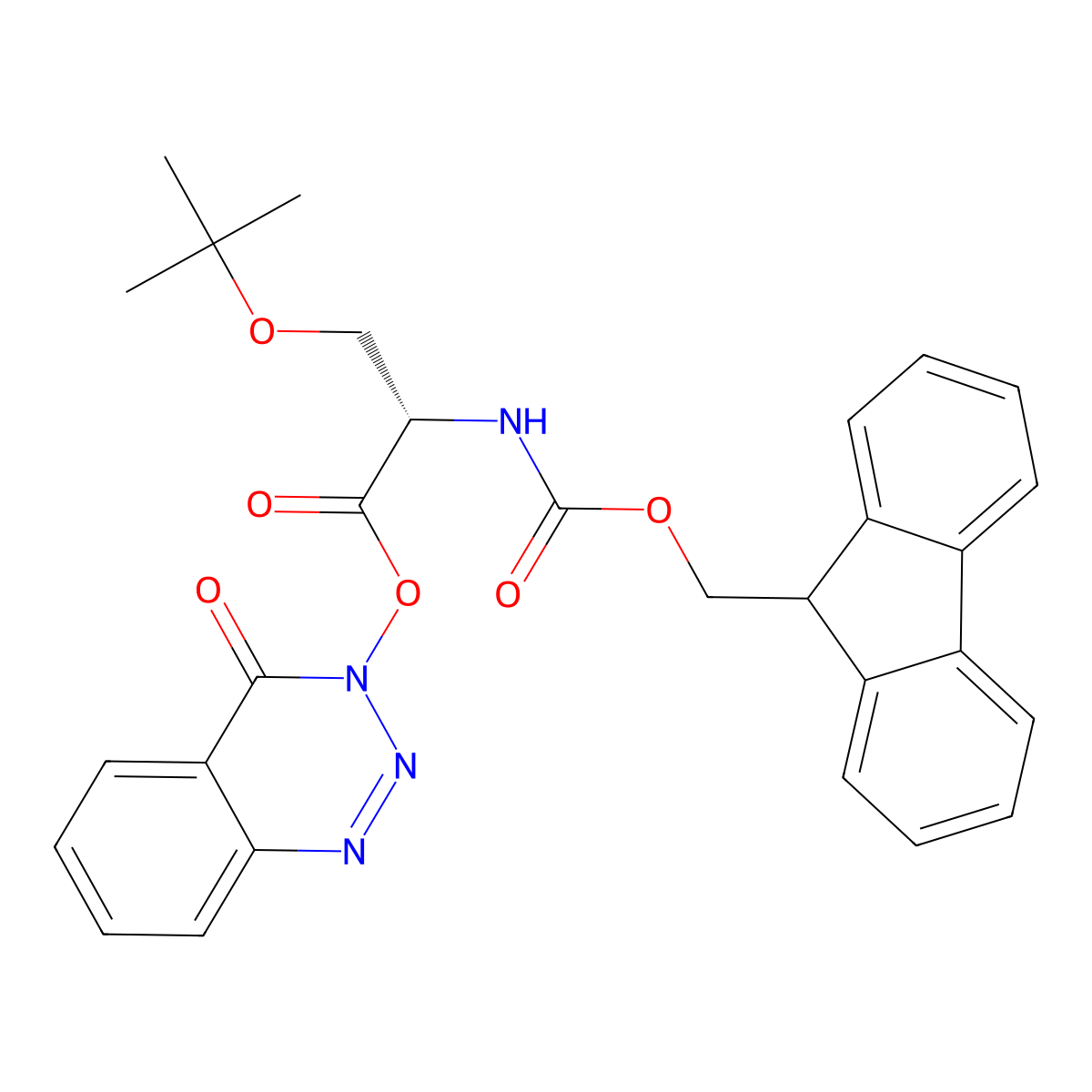 Fmoc-Ser(tBu)-ODhbt molecular structure, CAS 109434-27-7