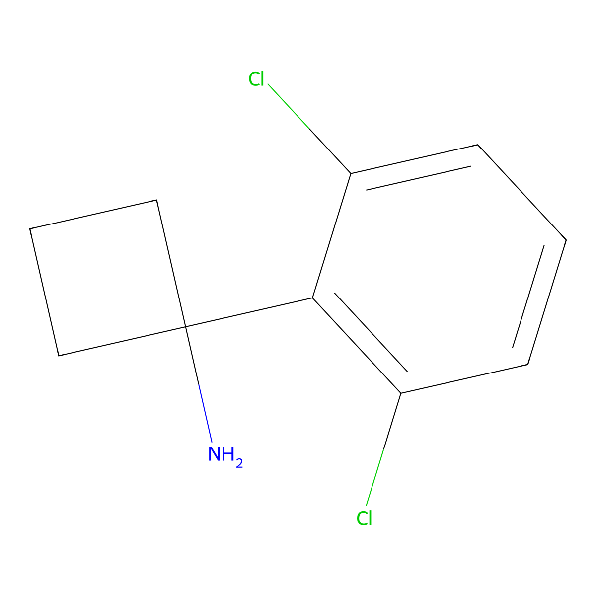 1-(2,6-Dichlorophenyl)cyclobutanamine molecular structure, CAS 1094341-10-2