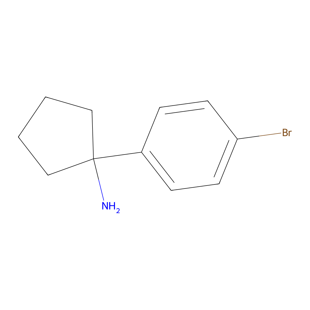 1-(4-Bromophenyl)cyclopentanamine molecular structure, CAS 1094341-13-5