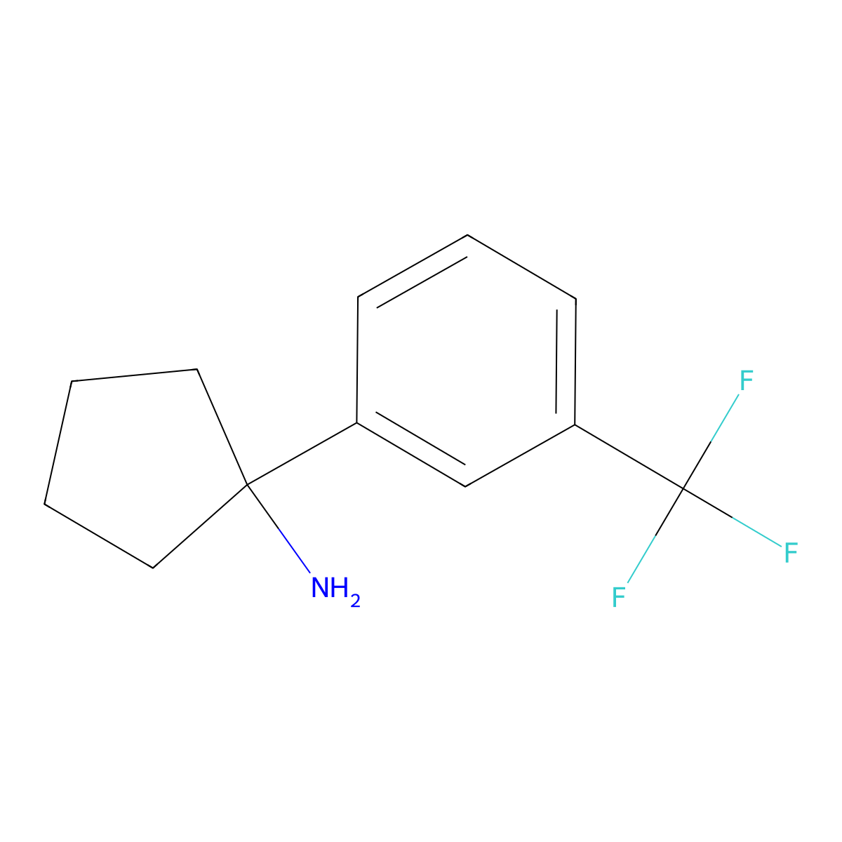 1-[3-(Trifluoromethyl)phenyl]cyclopentanamine molecular structure, CAS 1094341-18-0