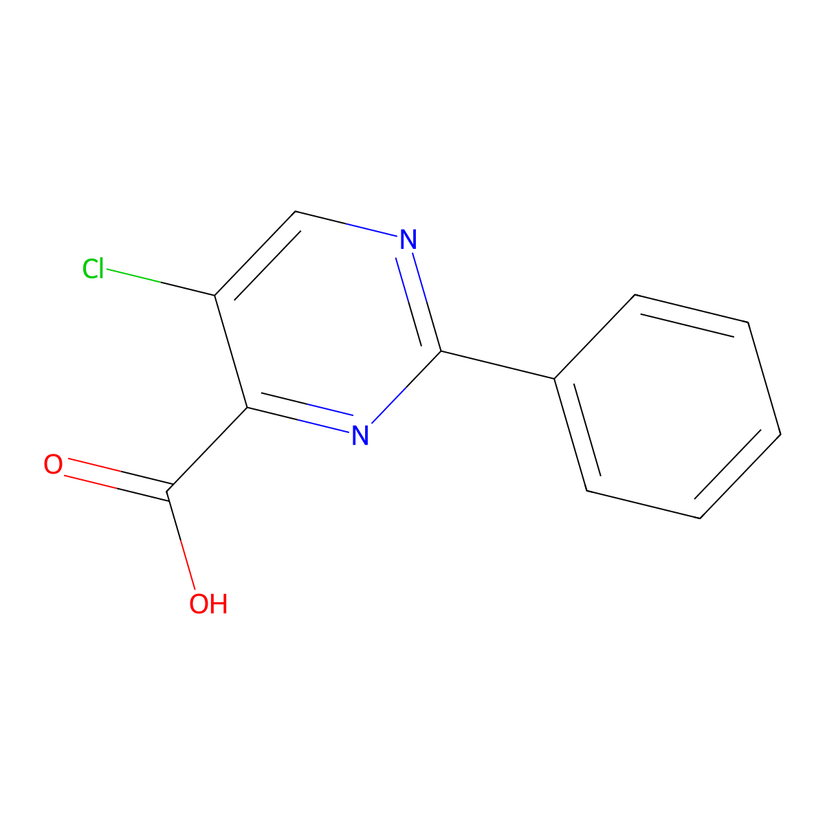 5-Chloro-2-phenylpyrimidine-4-carboxylic acid molecular structure, CAS 1094346-84-5