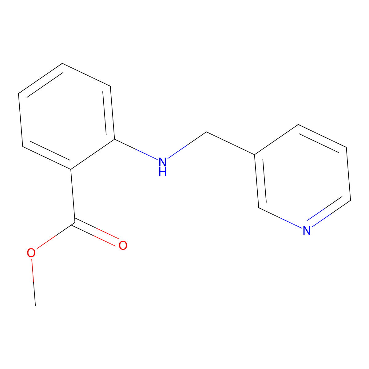 Methyl 2-((pyridin-3-ylmethyl)amino)benzoate molecular structure, CAS 1094347-42-8