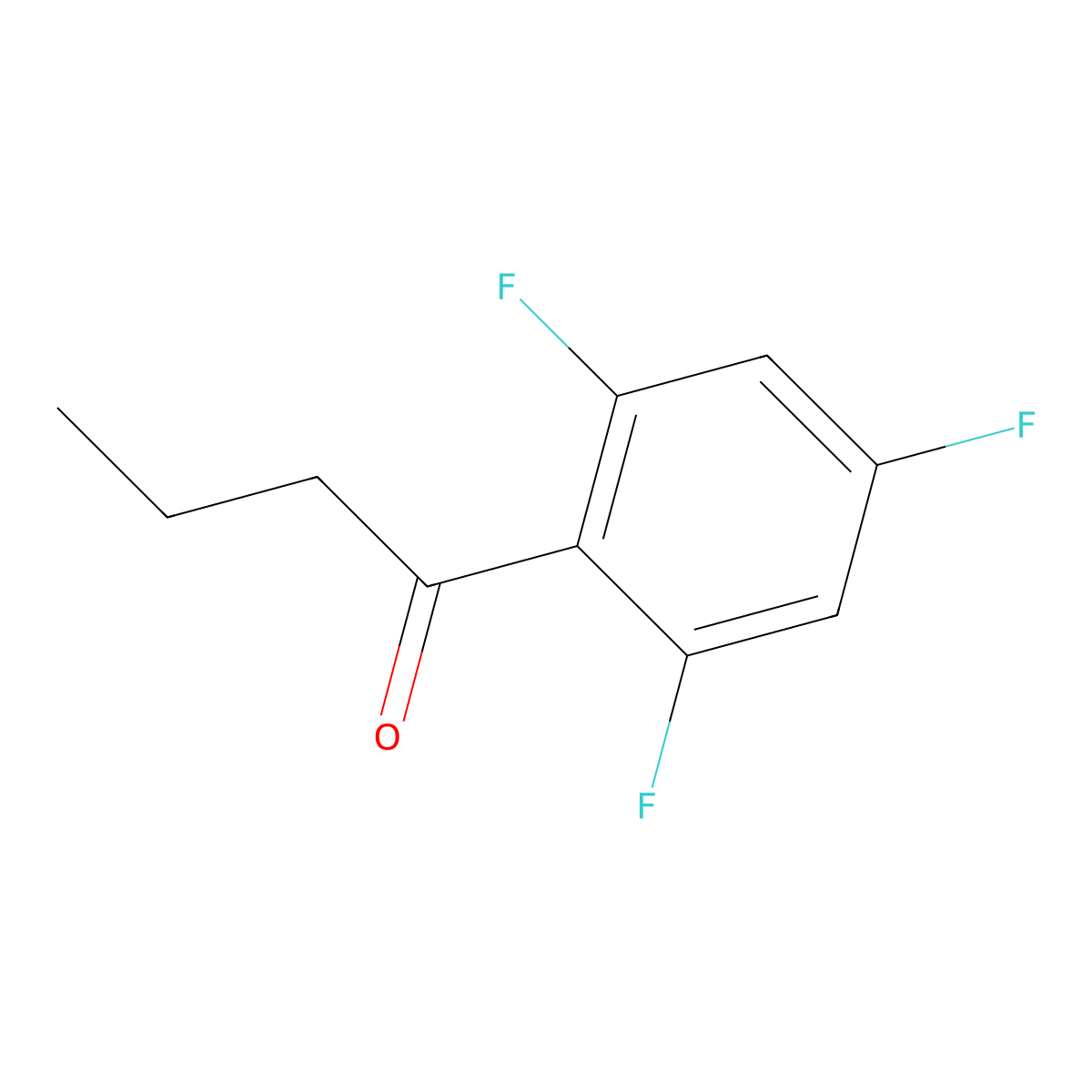 1-(2,4,6-Trifluorophenyl)-1-butanone molecular structure, CAS 1094347-93-9