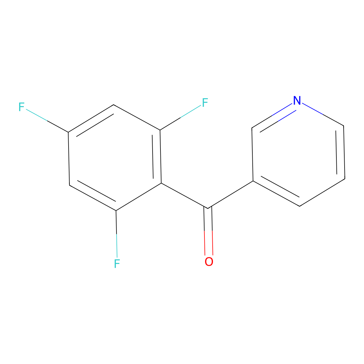 3-(2,4,6-Trifluorobenzoyl)pyridine molecular structure, CAS 1094348-00-1
