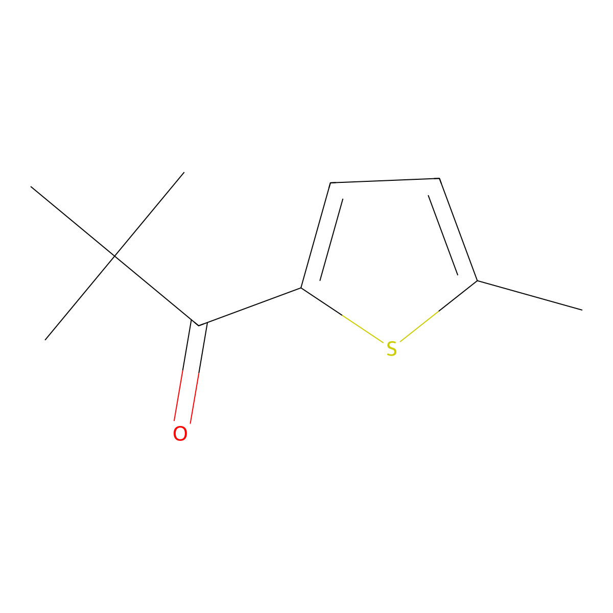 2,2-Dimethyl-1-(5-methyl-2-thienyl)-1-propanone molecular structure, CAS 1094348-40-9