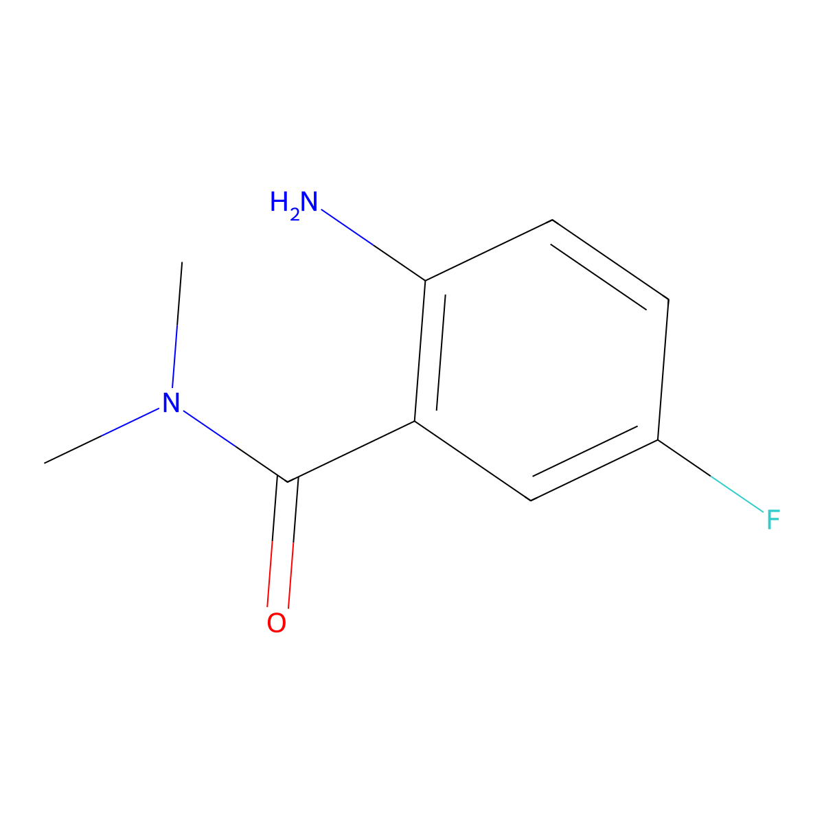 2-Amino-5-fluoro-N,N-dimethylbenzamide molecular structure, CAS 1094352-35-8