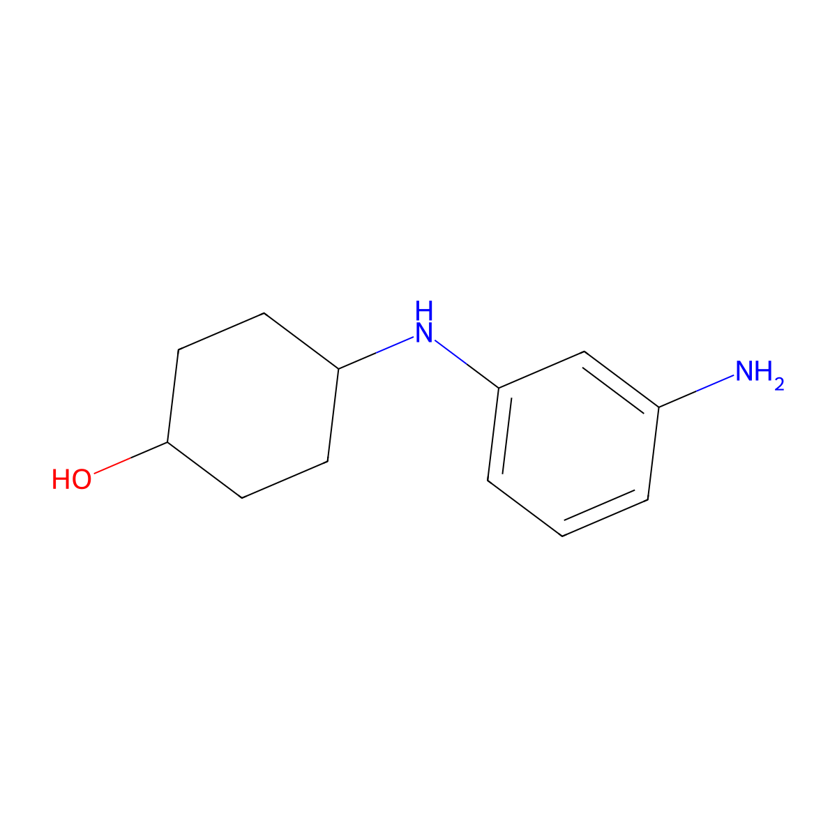 4-[(3-Aminophenyl)amino]cyclohexanol molecular structure, CAS 1094352-55-2
