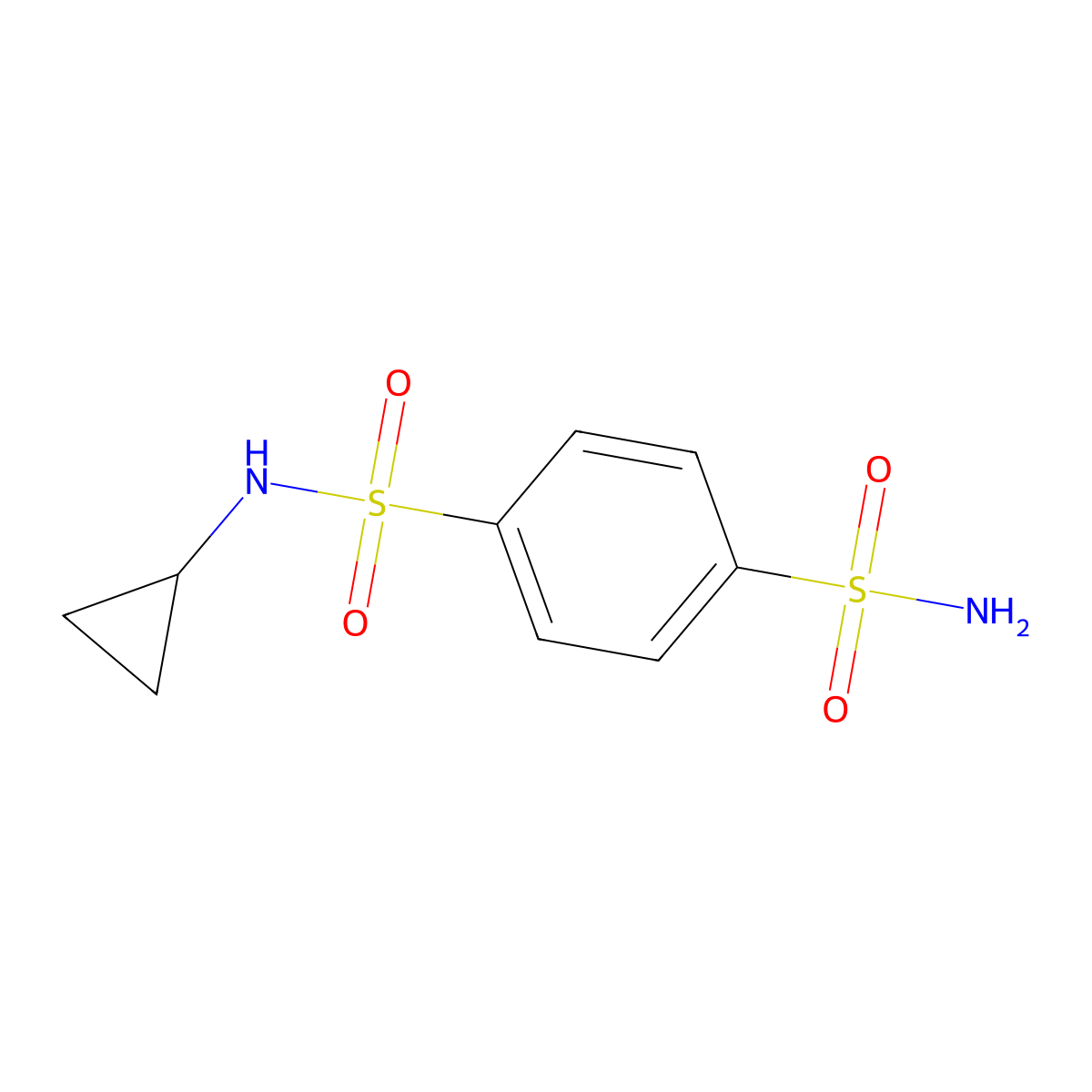 N1-cyclopropylbenzene-1,4-disulfonamide molecular structure, CAS 1094353-49-7