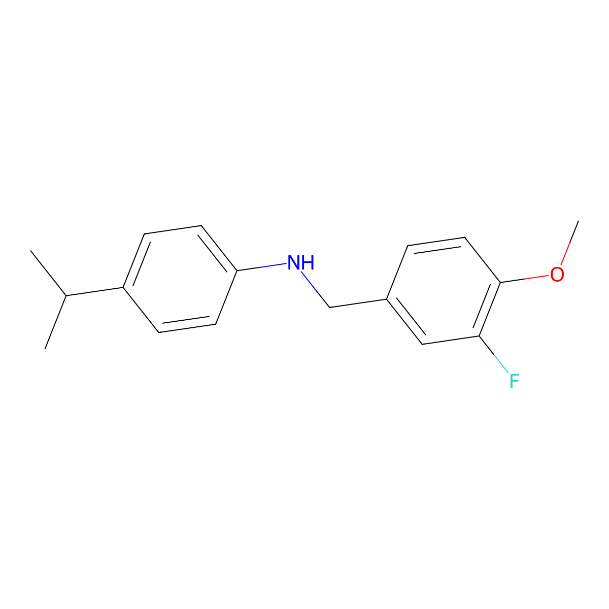 3-Fluoro-4-methoxy-N-[4-(1-methylethyl)phenyl]benzenemethanamine molecular structure, CAS 1094353-62-4