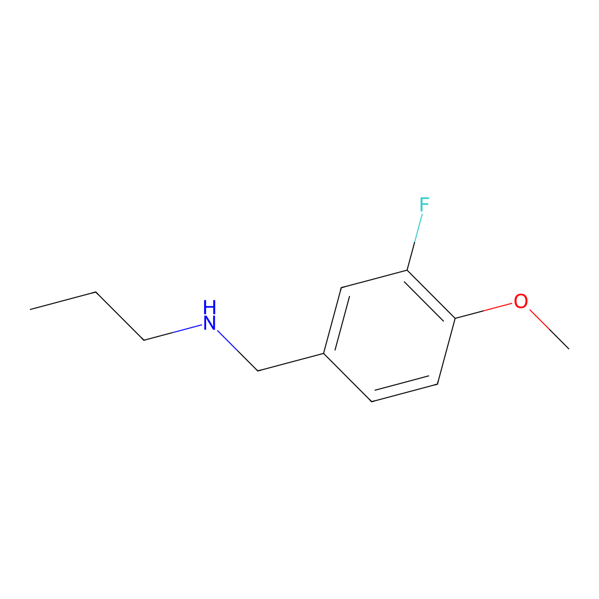 [(3-Fluoro-4-methoxyphenyl)methyl](propyl)amine molecular structure, CAS 1094353-66-8