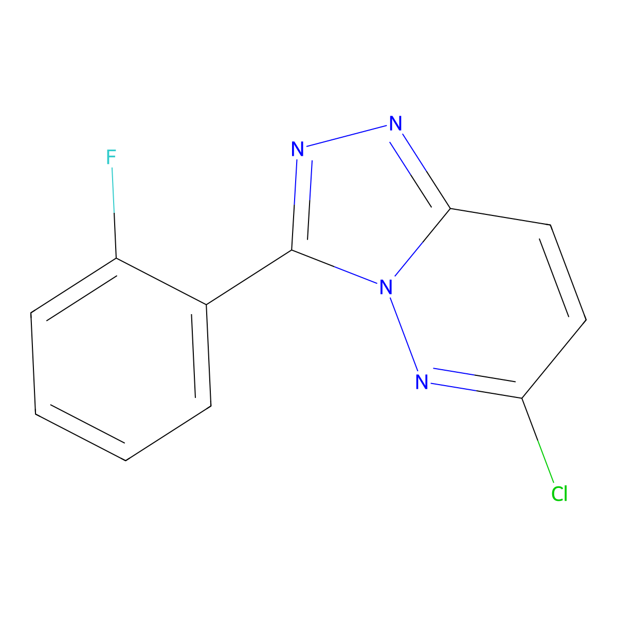 6-Chloro-3-(2-fluorophenyl)-[1,2,4]triazolo[4,3-b]pyridazine molecular structure, CAS 1094354-48-9