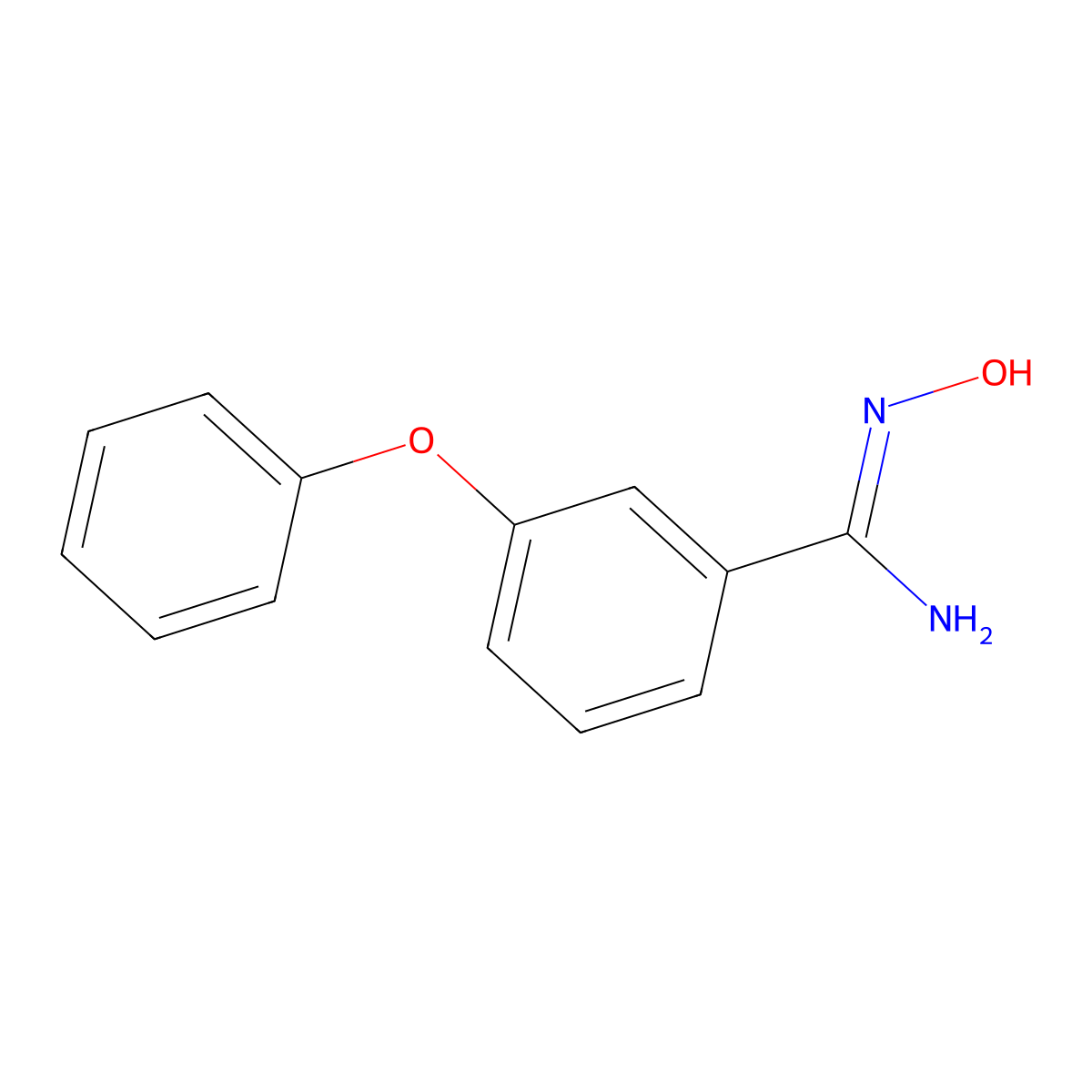 N'-hydroxy-3-phenoxybenzene-1-carboximidamide molecular structure, CAS 1094355-58-4