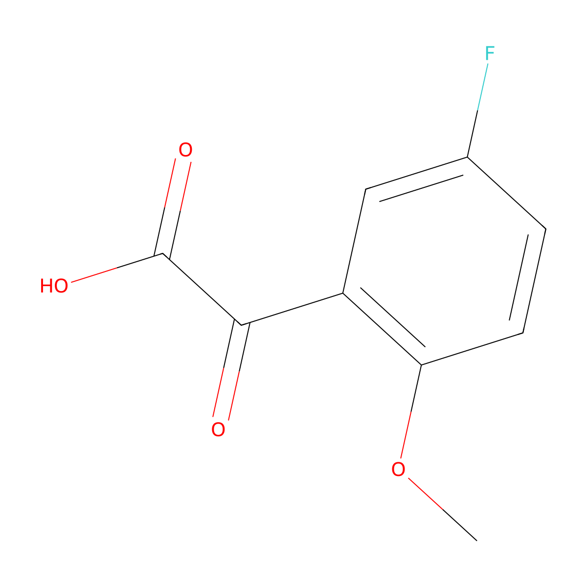 2-(5-Fluoro-2-methoxyphenyl)-2-oxoacetic acid molecular structure, CAS 1094355-95-9