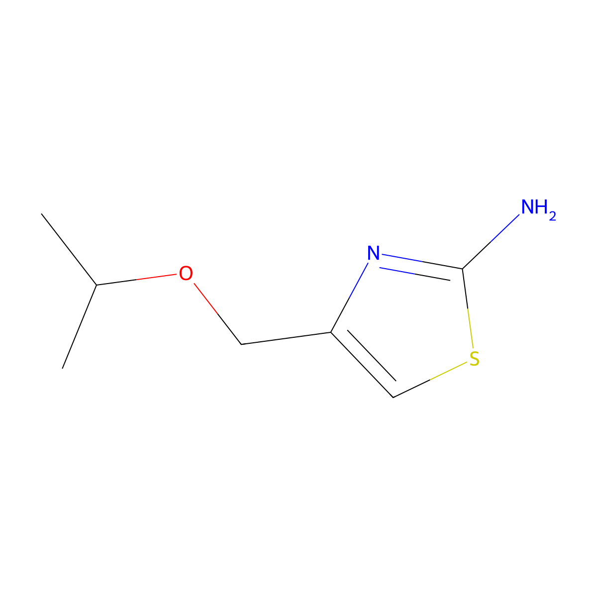 4-[(Propan-2-yloxy)methyl]-1,3-thiazol-2-amine molecular structure, CAS 1094359-07-5