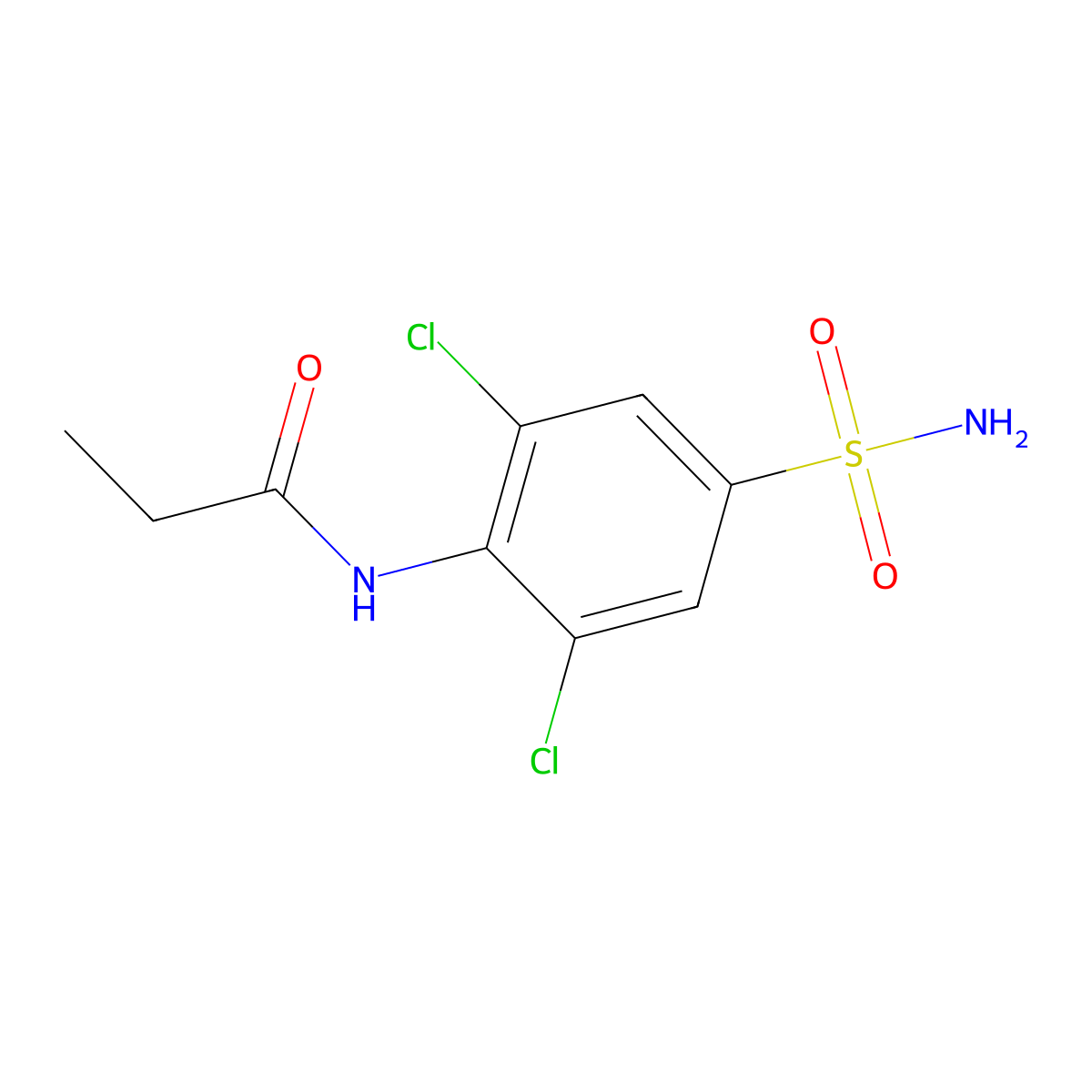 N-(2,6-dichloro-4-sulfamoylphenyl)propanamide molecular structure, CAS 1094361-88-2