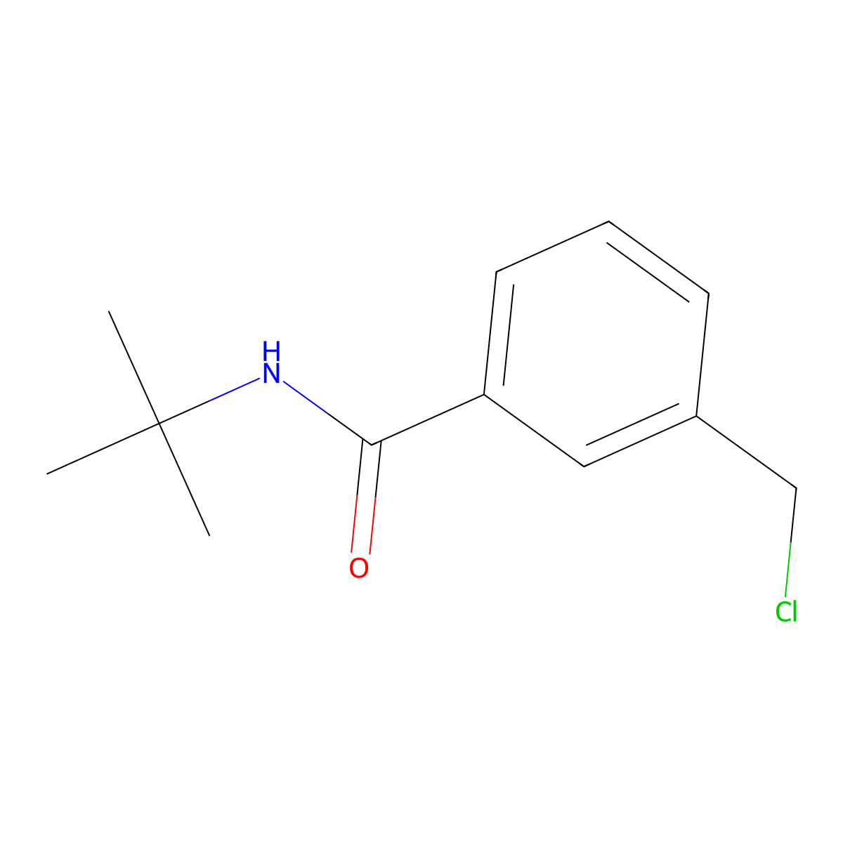 N-tert-butyl-3-(chloromethyl)benzamide molecular structure, CAS 1094362-66-9