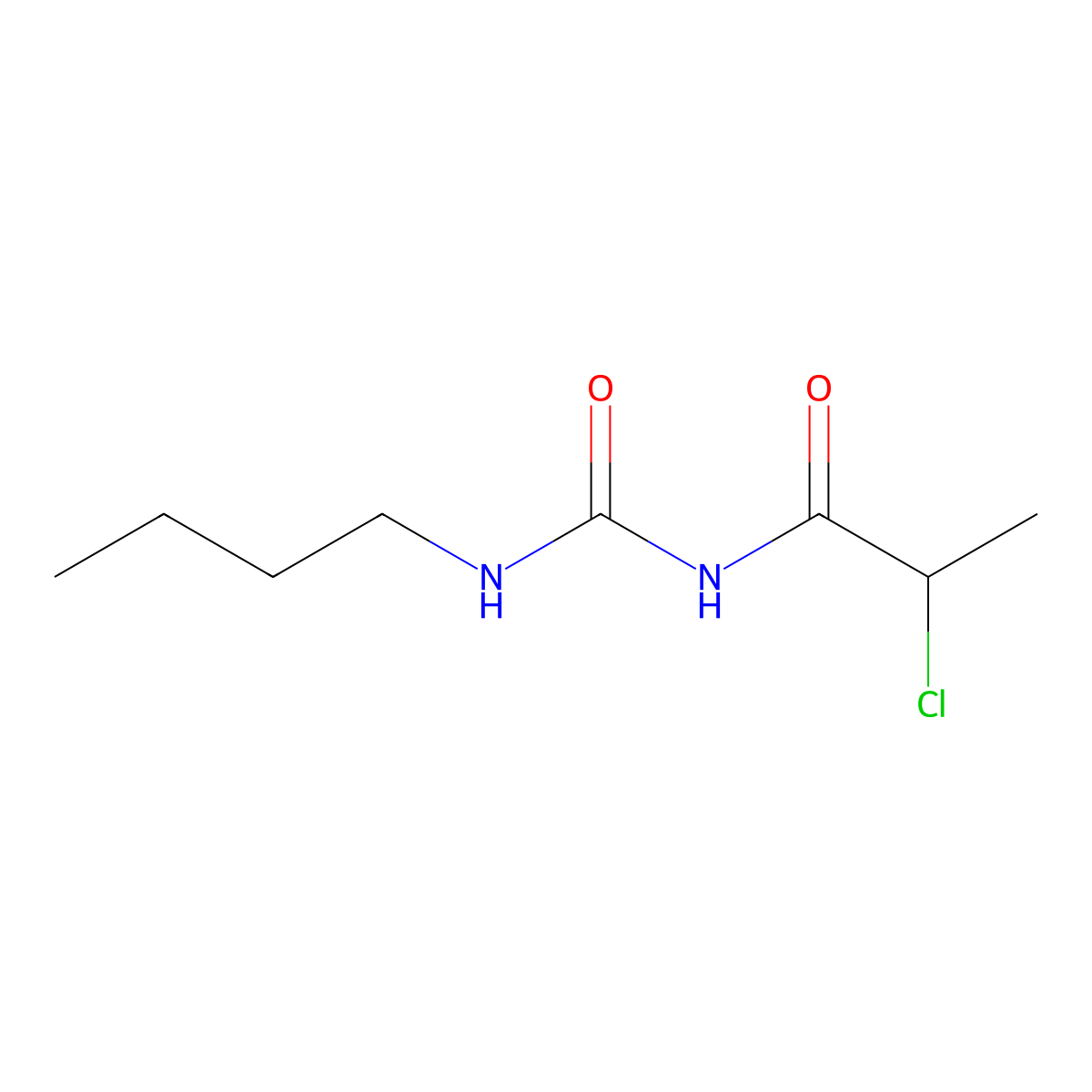 1-Butyl-3-(2-chloropropanoyl)urea molecular structure, CAS 1094363-63-9