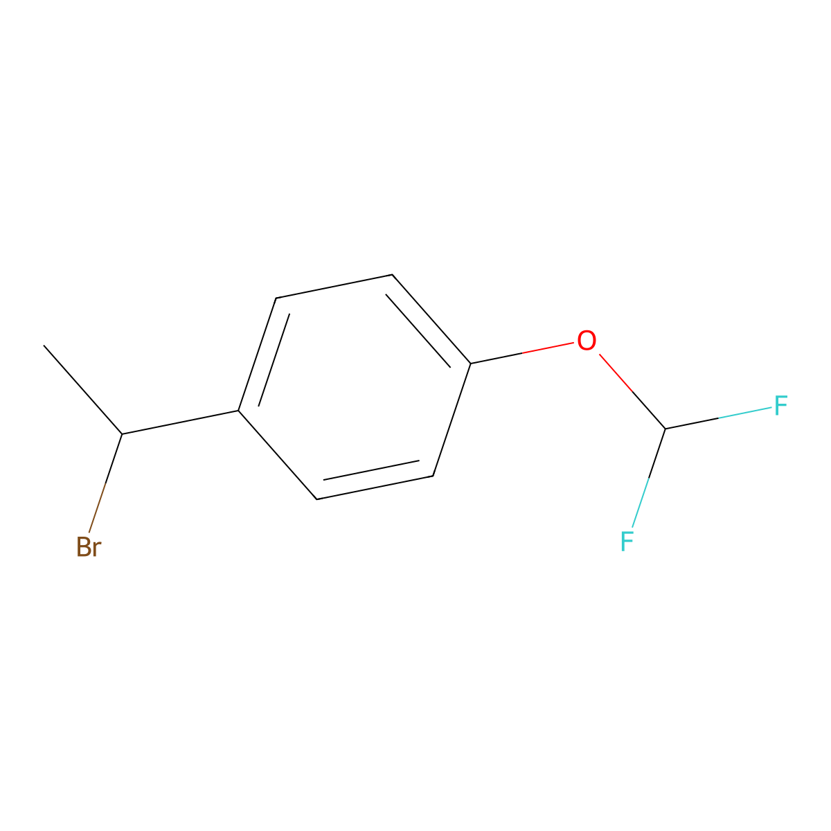 1-(1-Bromoethyl)-4-(difluoromethoxy)benzene molecular structure, CAS 1094363-83-3