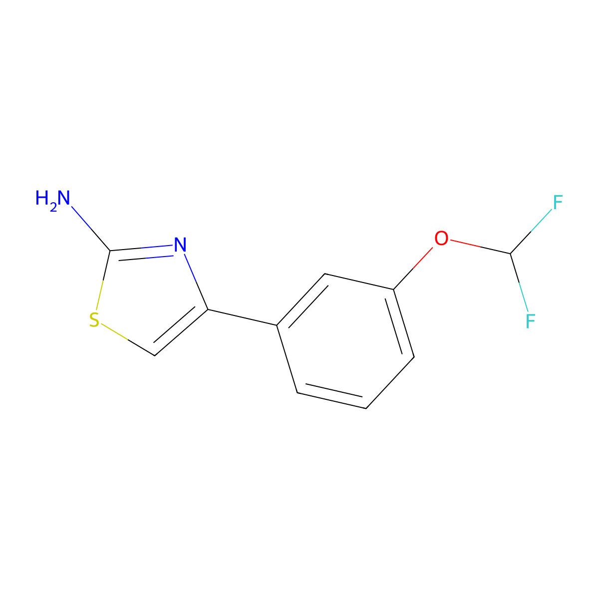 4-(3-(Difluoromethoxy)phenyl)thiazol-2-amine molecular structure, CAS 1094363-93-5