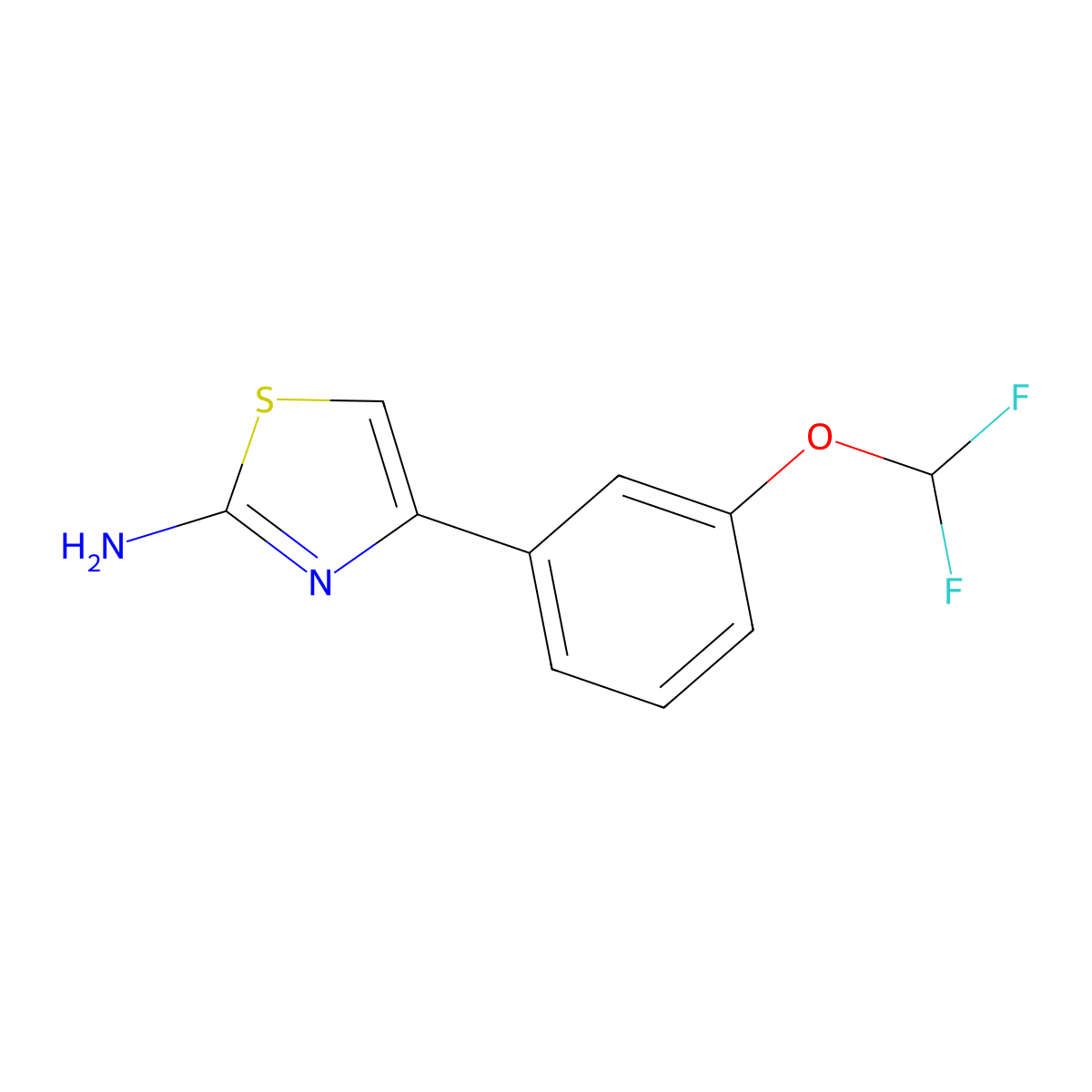 4-(3-(Difluoromethoxy)phenyl)thiazol-2-amine molecular structure, CAS 1094363-93-5