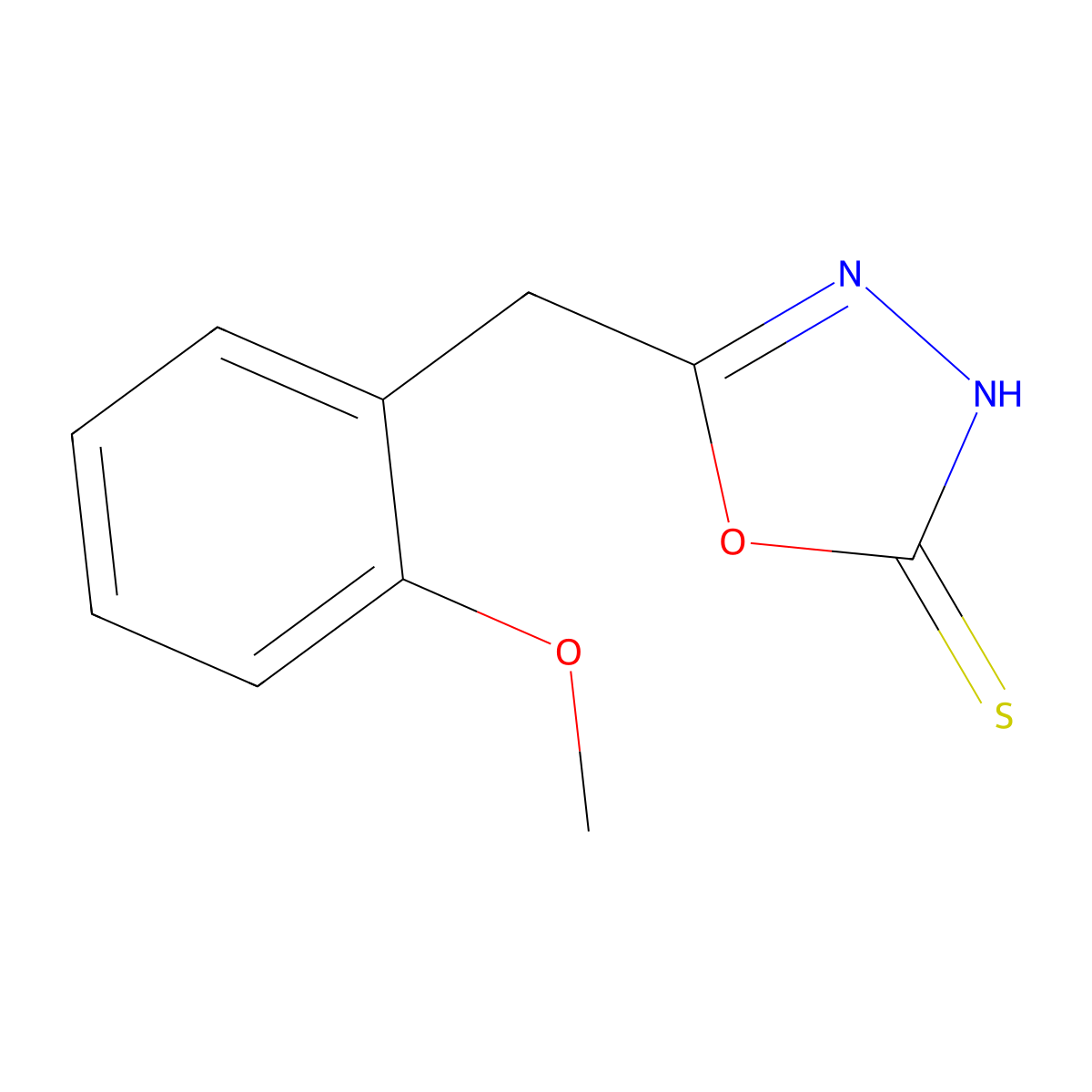 5-[(2-Methoxyphenyl)methyl]-1,3,4-oxadiazole-2-thiol molecular structure, CAS 1094366-38-7