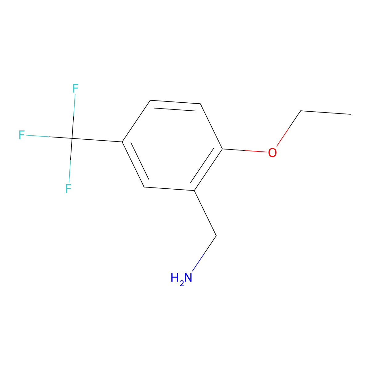 2-Ethoxy-5-(trifluoromethyl)benzylamine molecular structure, CAS 1094368-71-4