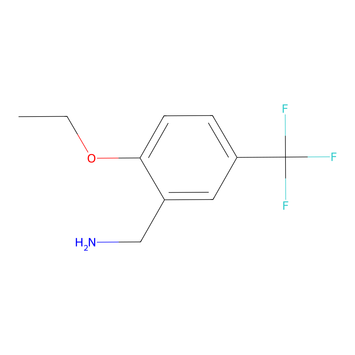 2-Ethoxy-5-(trifluoromethyl)benzylamine molecular structure, CAS 1094368-71-4